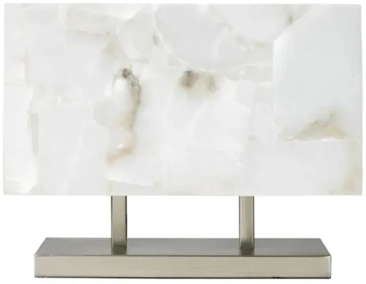 Ghost Horizon Table Lamp - Alabaster/Silver - Jamie Young Co.