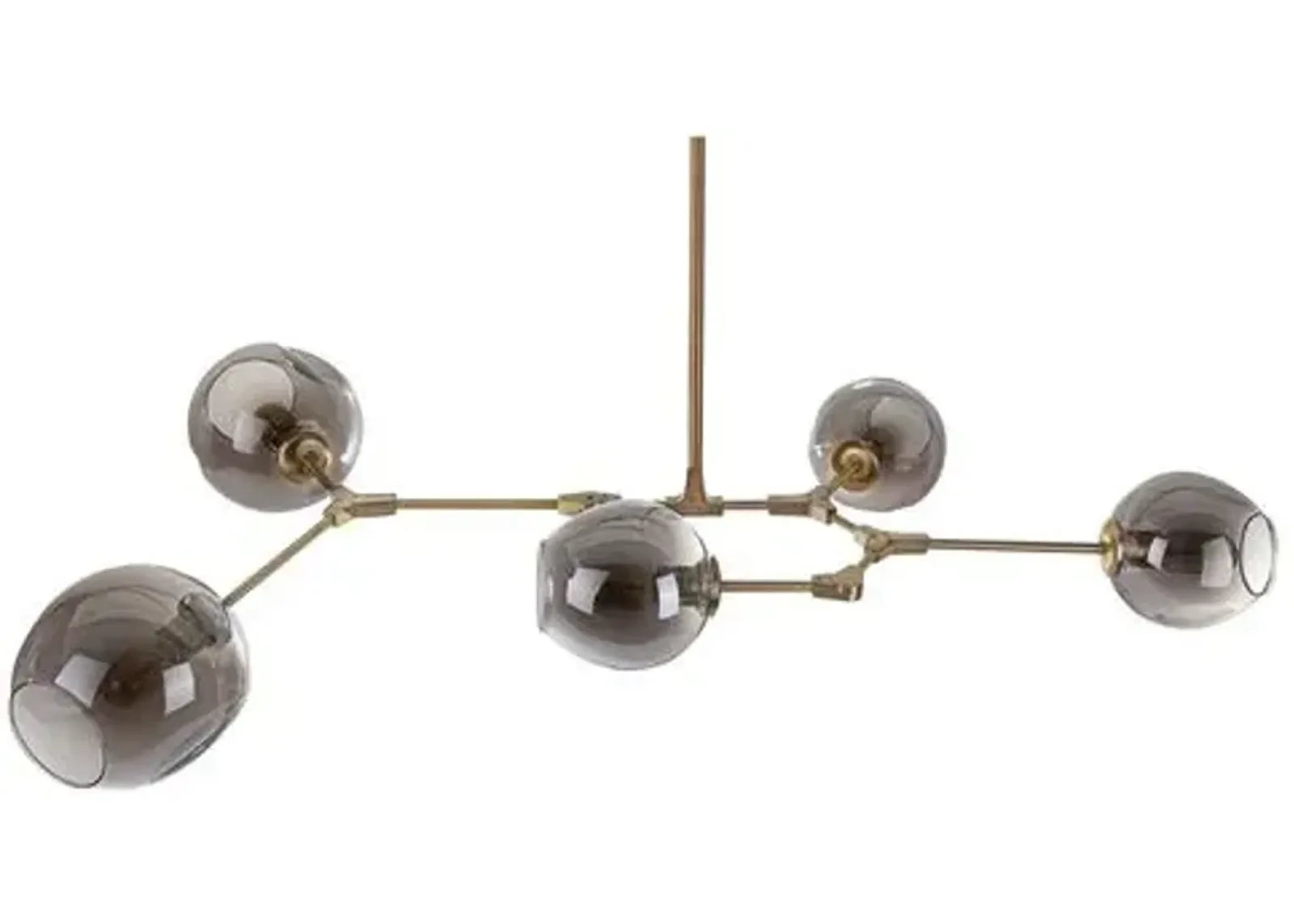 Tanner Chandelier - Brass/Smoke - Gold