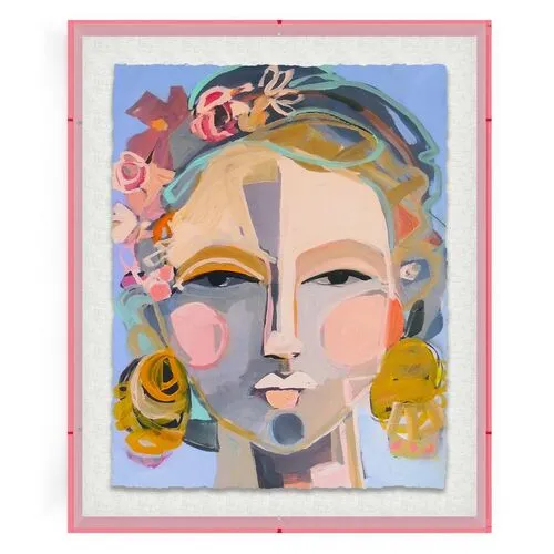 Painting - Hayley Mitchell - Mayday - Acrylic Frame - Pink