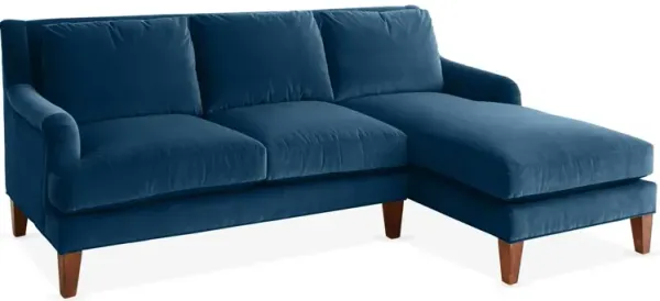Merrimack Right-Facing Sectional, Peacock Velvet