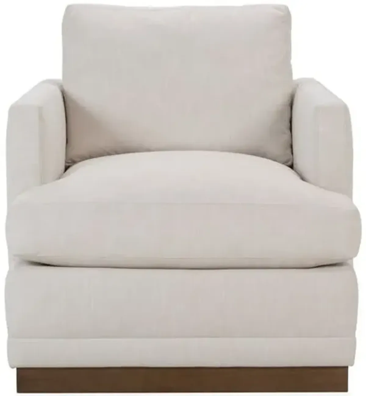 Shaw Swivel Club Chair - Crypton Linen - Hancrafted in the USA