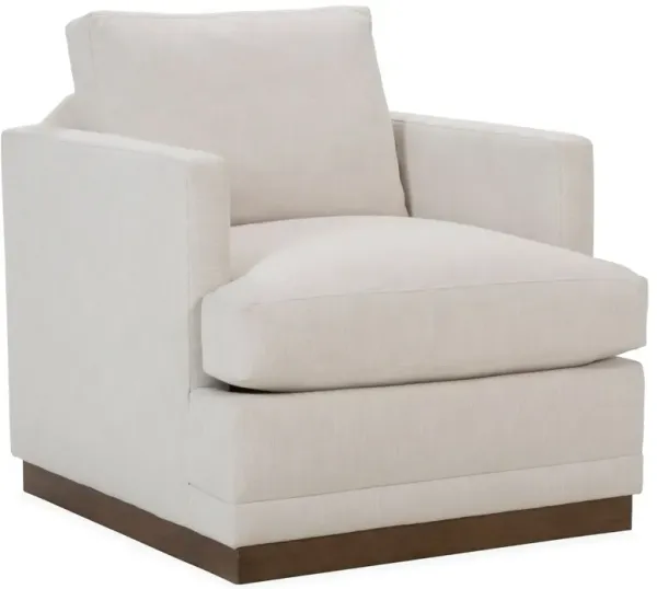 Shaw Swivel Club Chair, Crypton Linen