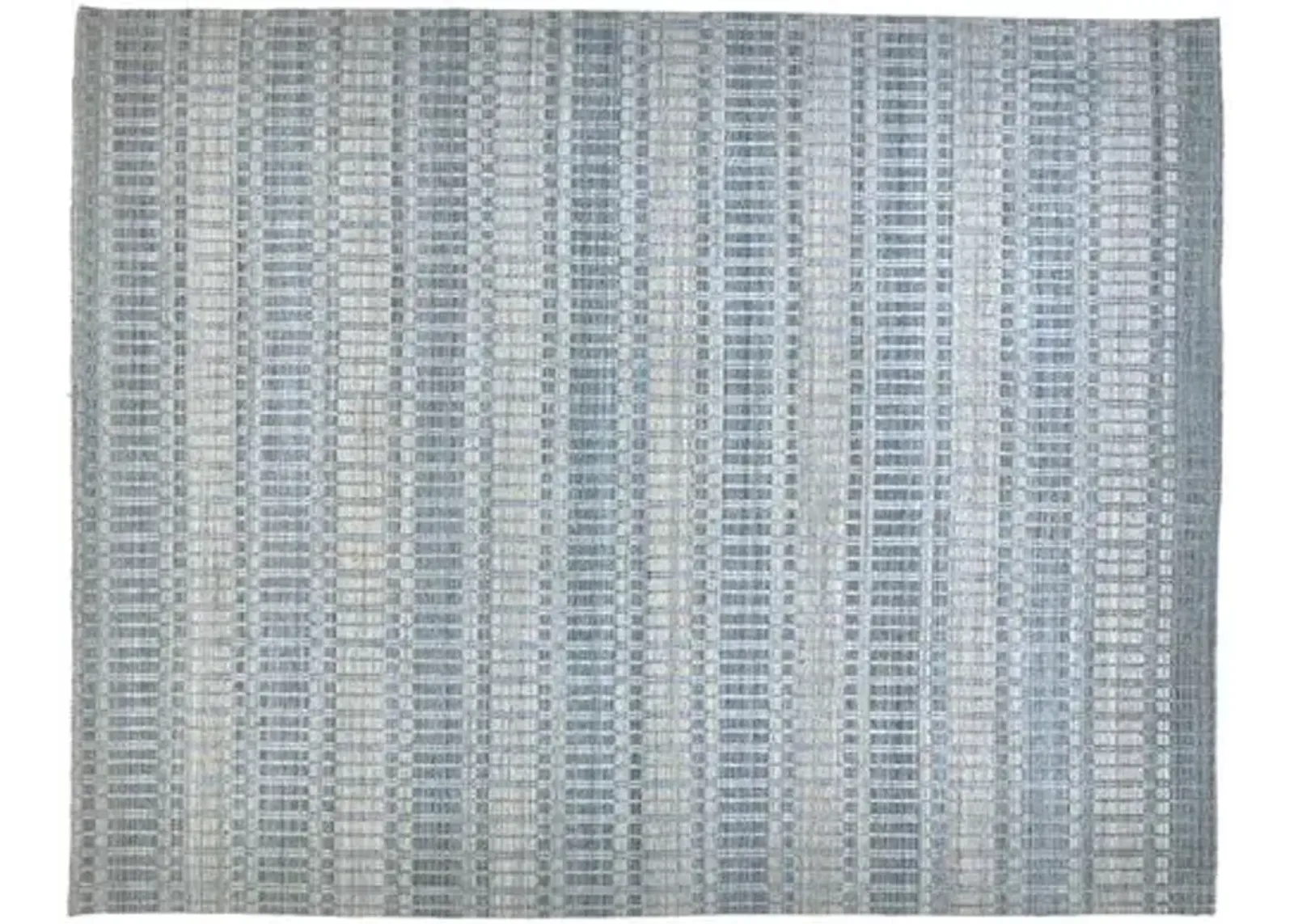 Hawthorne Hand-Knotted Rug - Blue/Silver - Blue