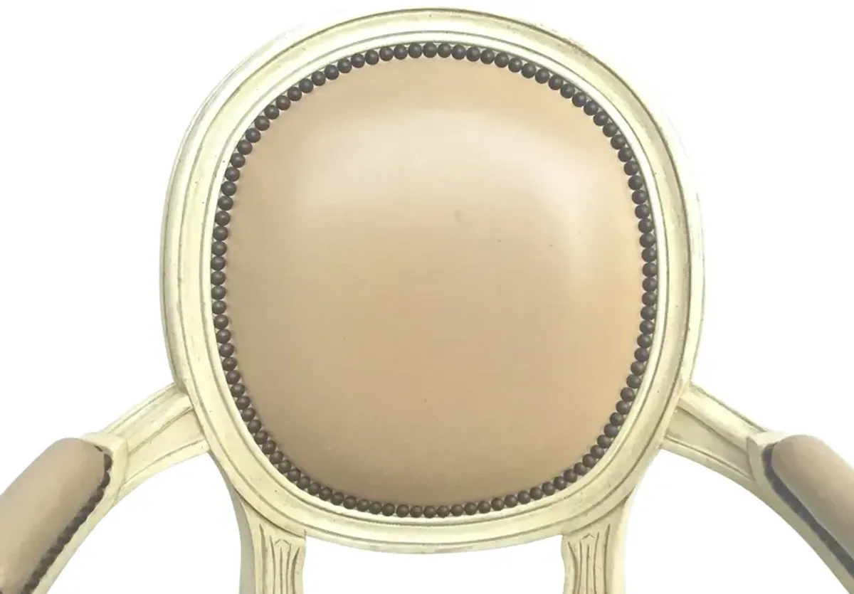 Medallion Back Louis XVI Armchair - Vermilion Designs - White