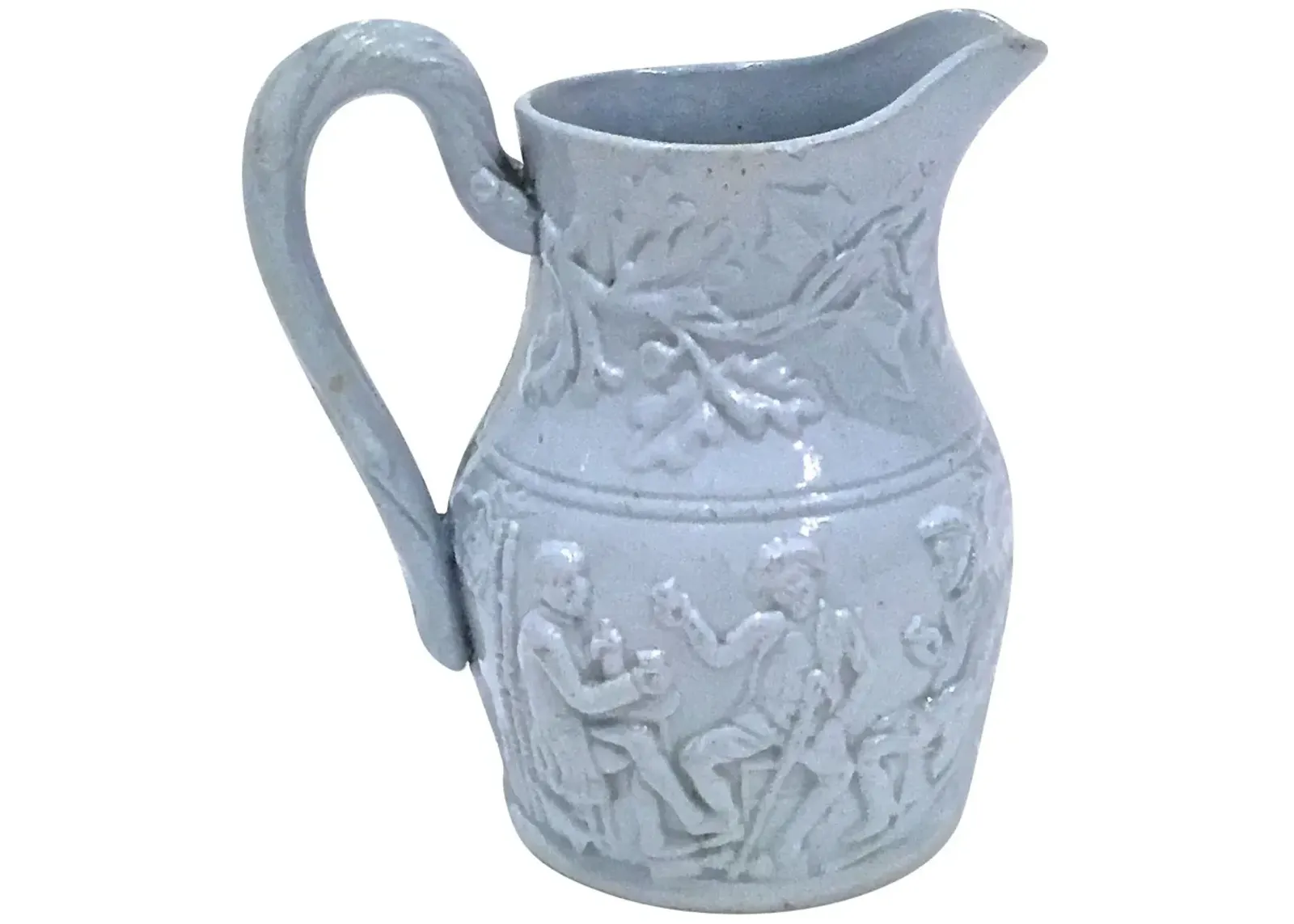 Antique Bas-Relief Tavern Scene Pitcher - Vermilion Designs - Purple