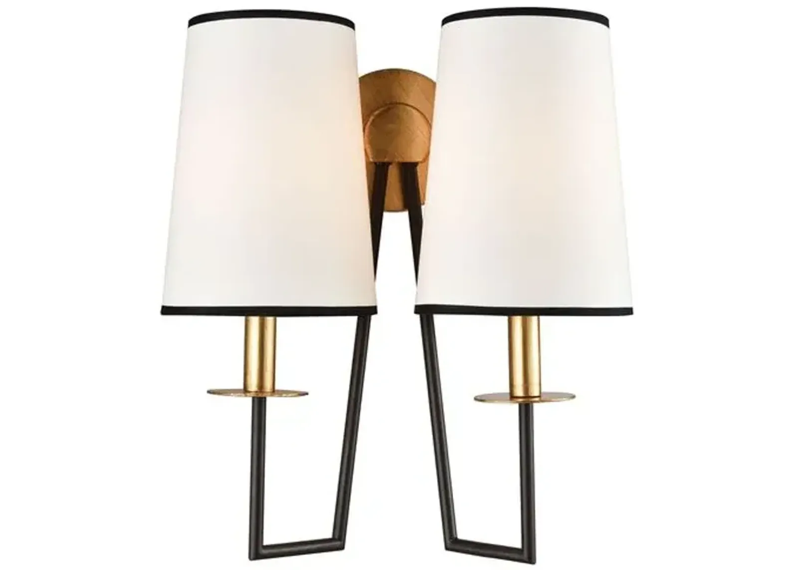 Romero 2-Light Sconce - Bronze/Gold Leaf