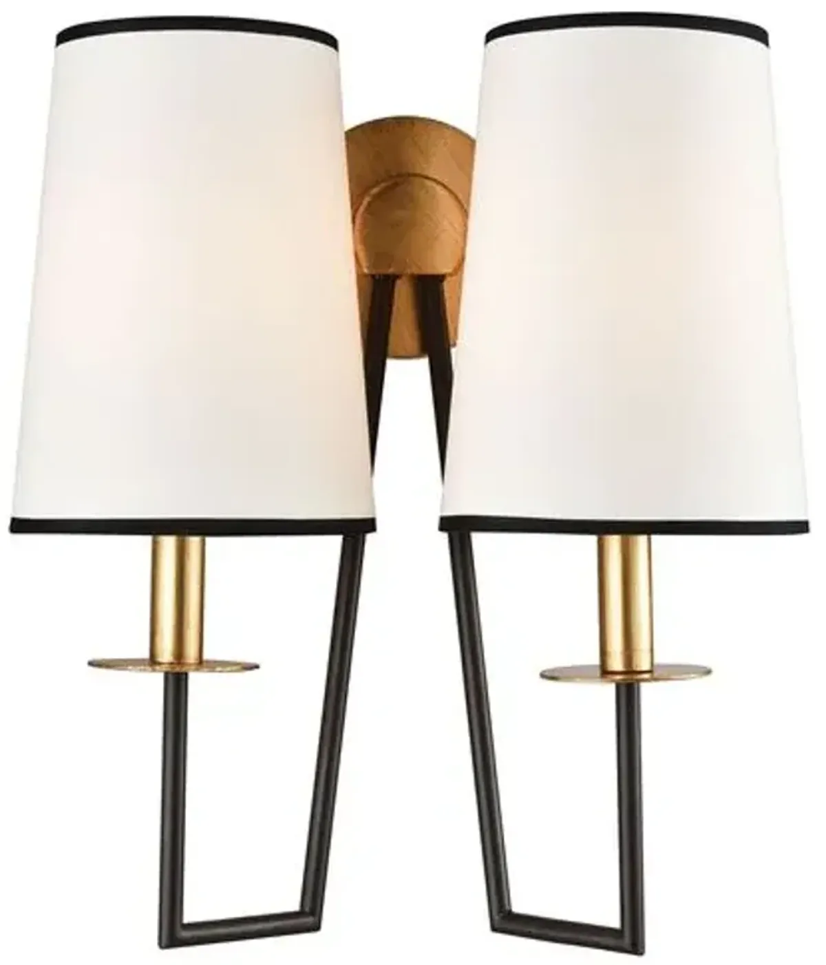 Romero 2-Light Sconce - Bronze/Gold Leaf