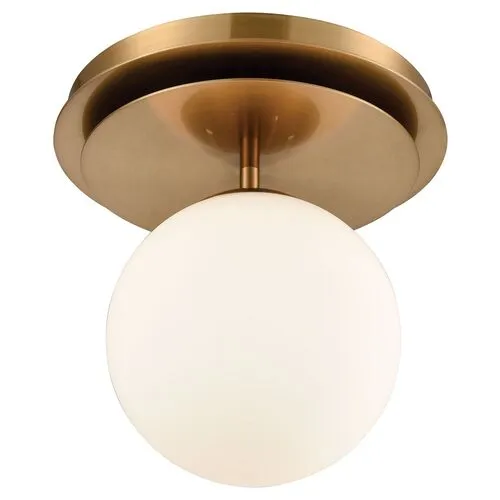 Crimsen Semi-Flush Mount - Aged Brass - Gold