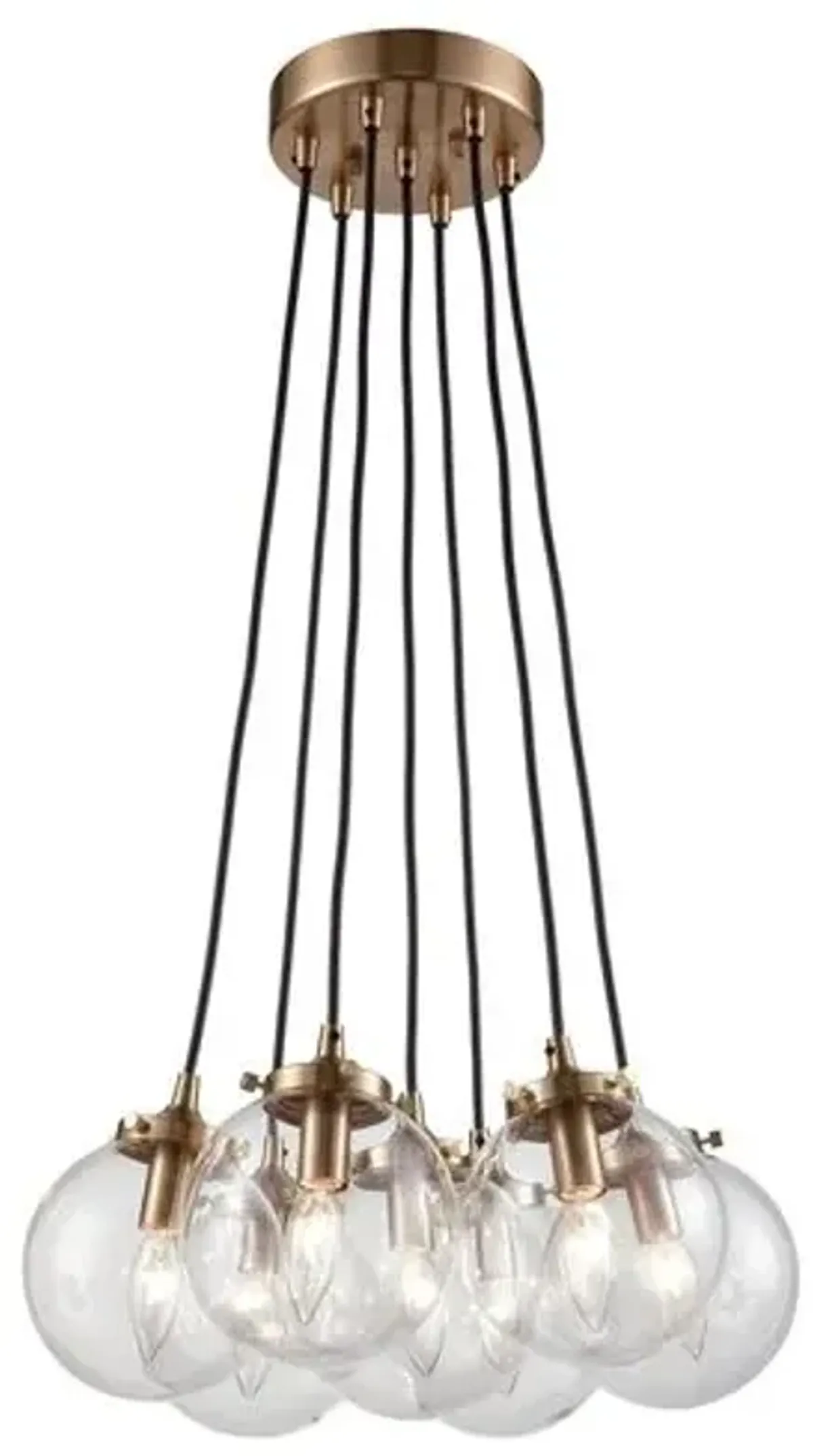 Covelli 7-Light Chandelier - Antiqued Gold/Black