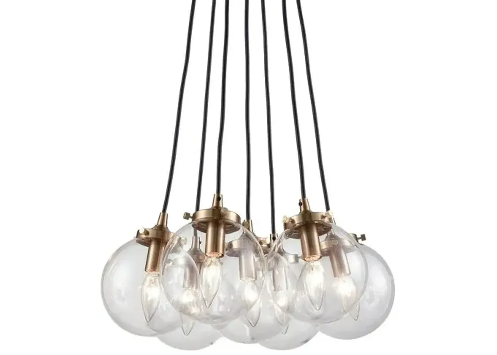 Covelli 7-Light Chandelier - Antiqued Gold/Black