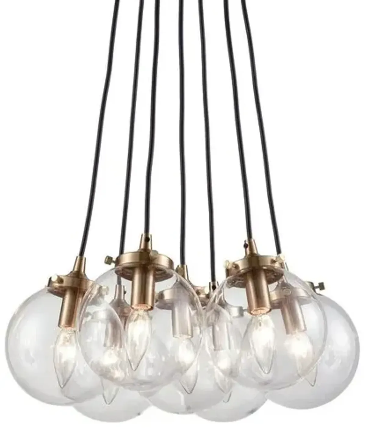 Covelli 7-Light Chandelier - Antiqued Gold/Black