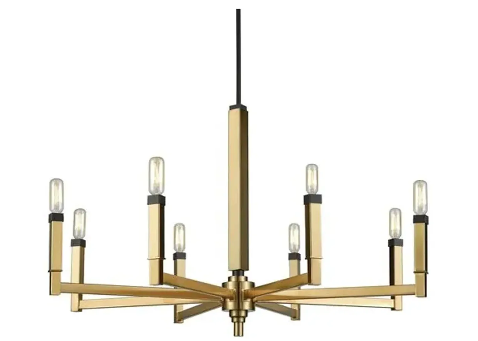 Bosley 8-Light Chandelier - Satin Brass/Bronze - Gold