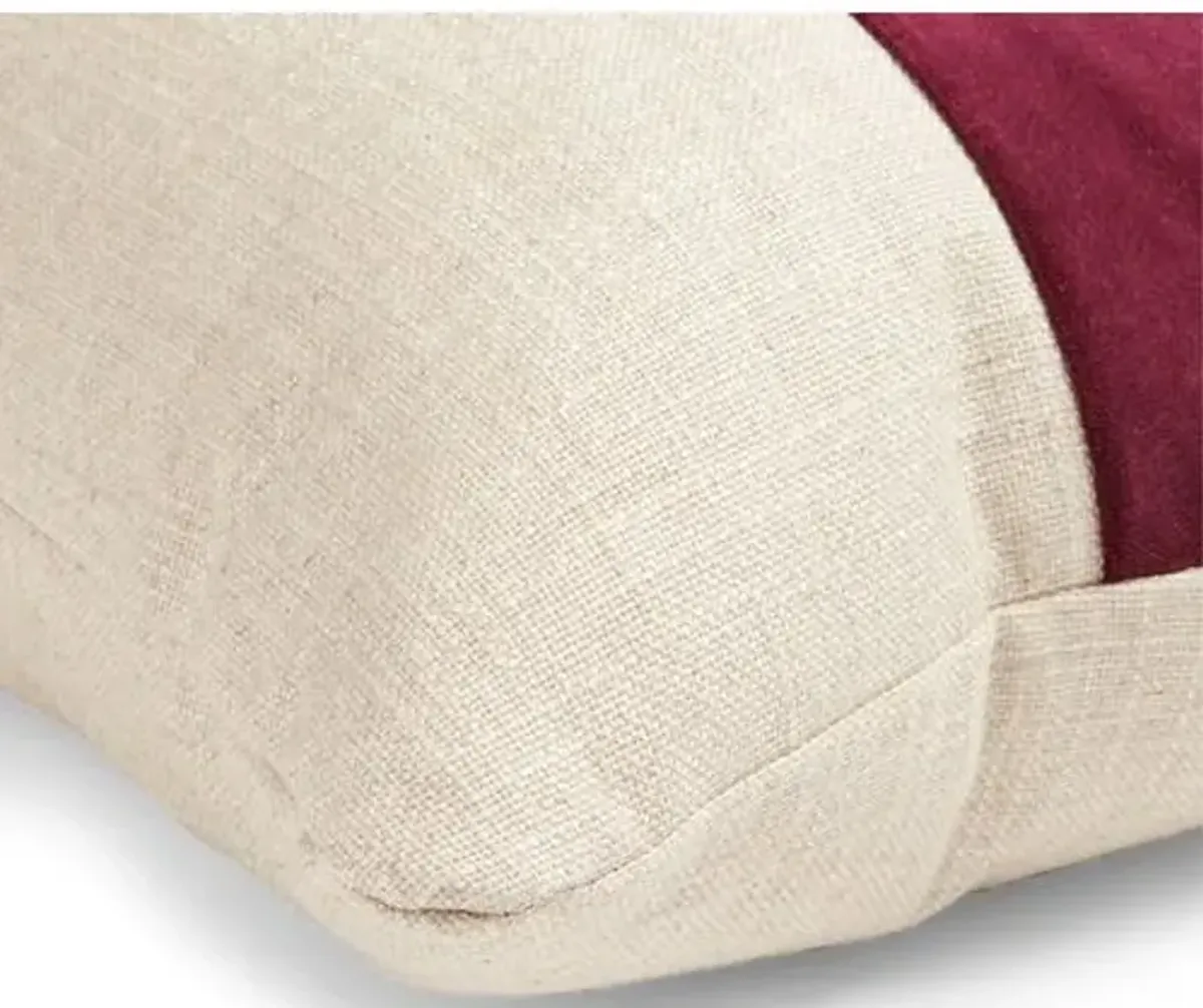 Blakely 19x19 Pillow - Natural/Wine