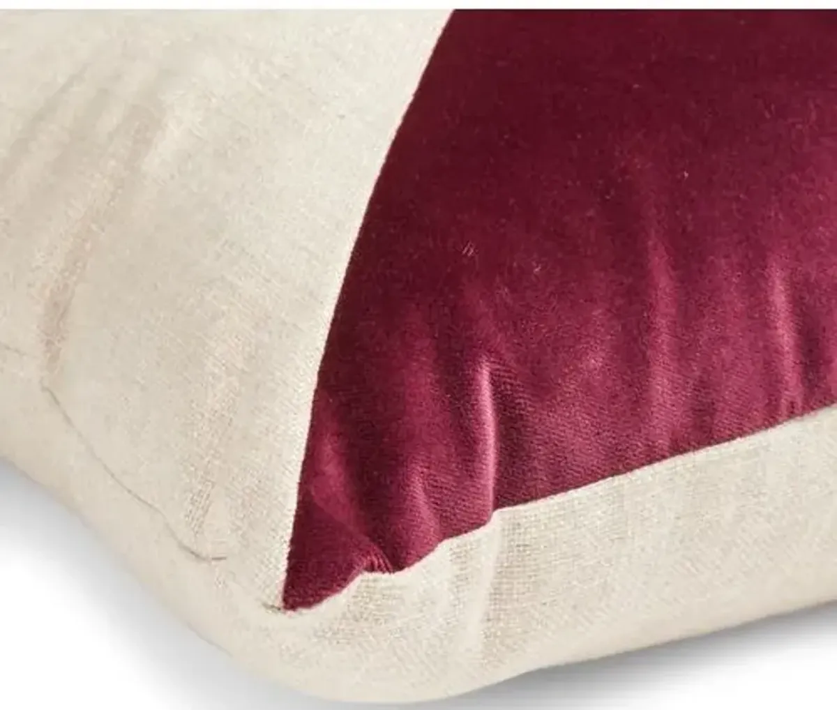 Thea 19x19 Pillow - Natural/Wine