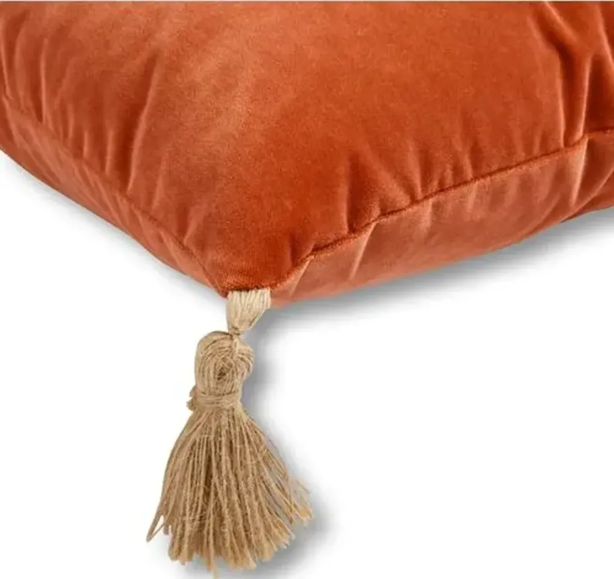 Lou 19x19 Pillow - Orange Velvet