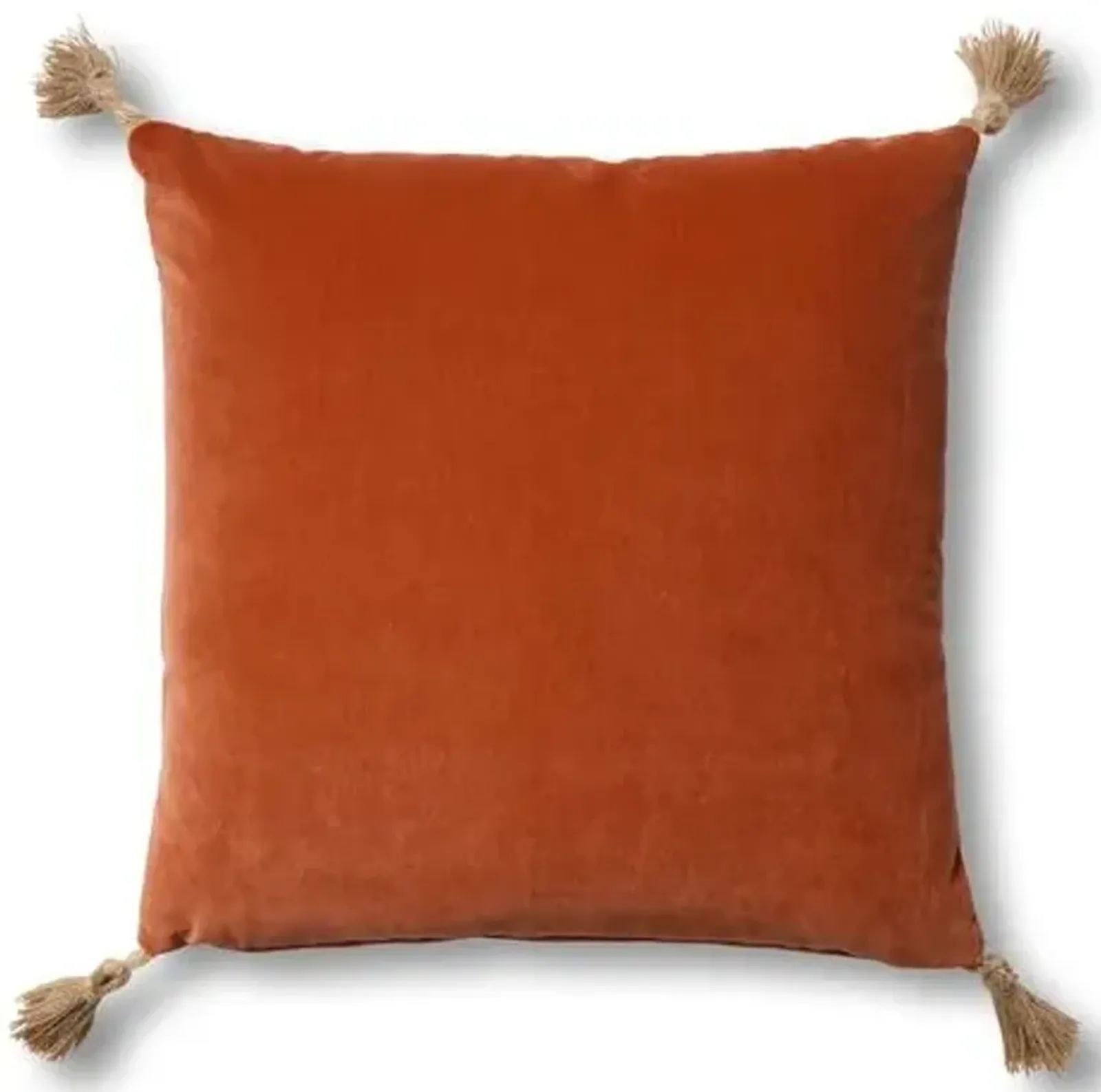 Lou 19x19 Pillow - Orange Velvet