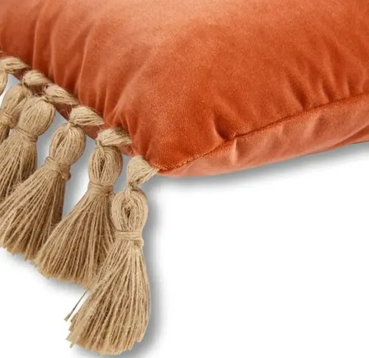 Lou 12x23 Lumbar Pillow - Orange Velvet