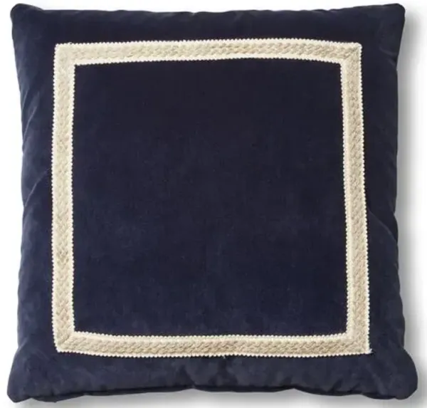 Mallory 19x19 Pillow - Navy Velvet