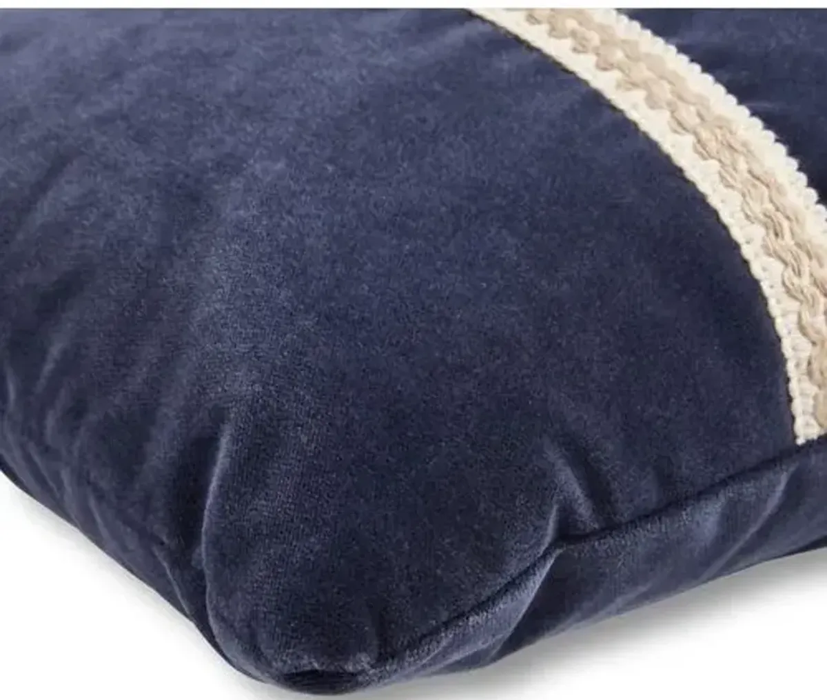 Mallory 12x23 Lumbar Pillow - Navy Velvet