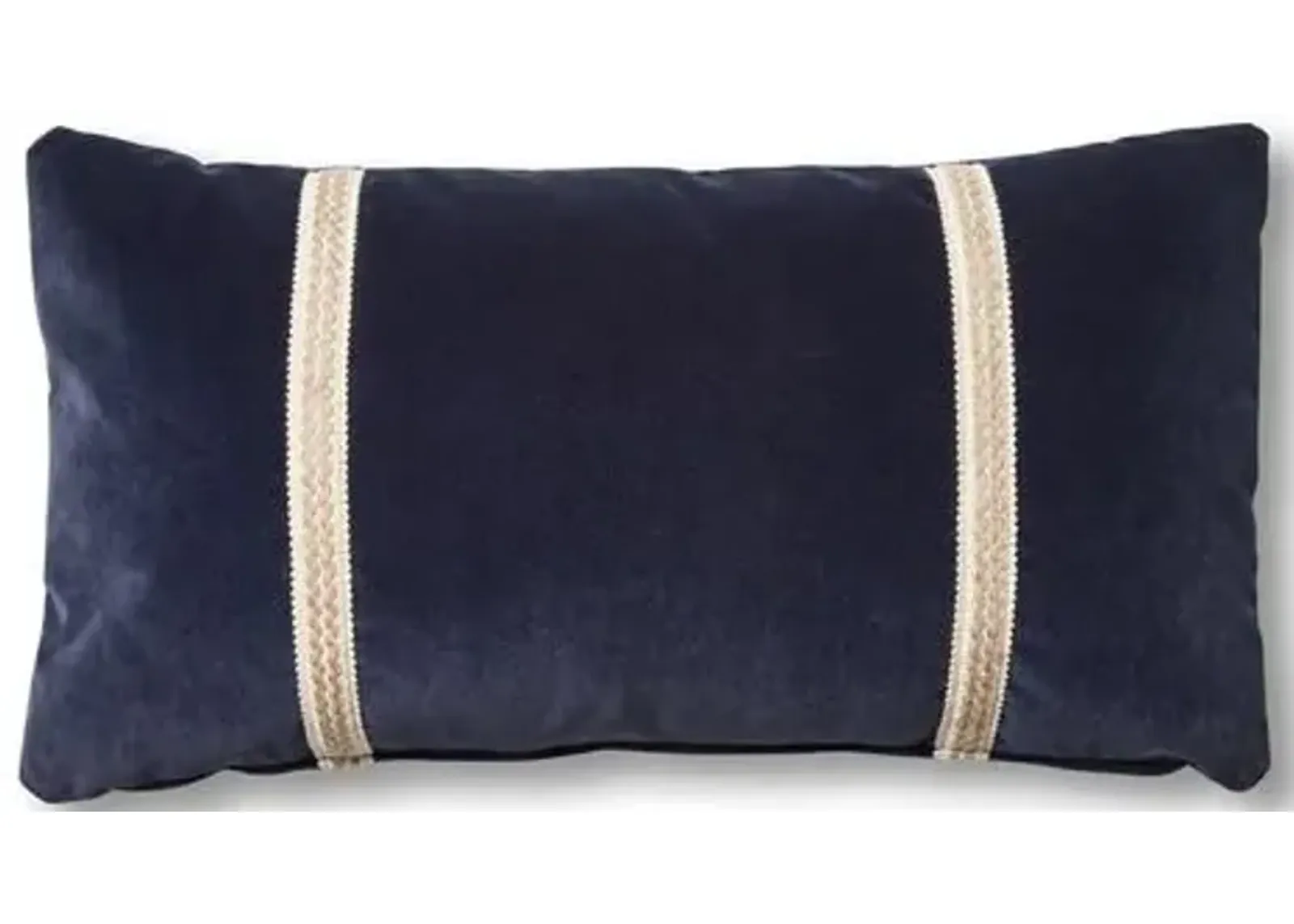 Mallory 12x23 Lumbar Pillow - Navy Velvet