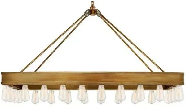 Ralph Lauren Home - Visual Comfort - Roark Rectangular Chandelier - Gold