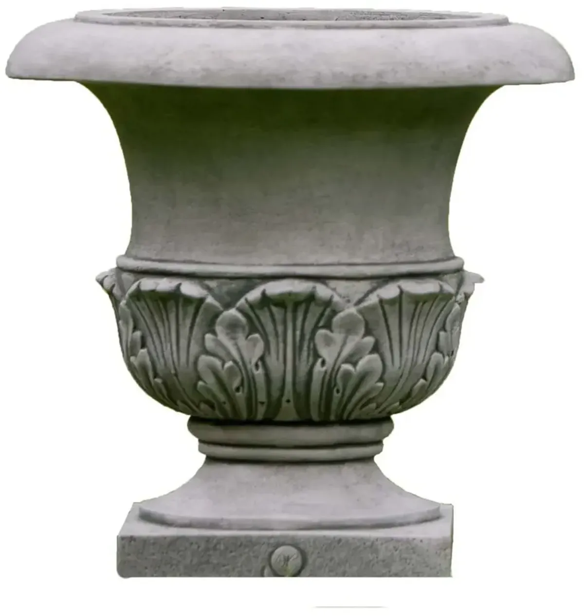 17" Williamsburg Acanthus Planter, Alpine Stone