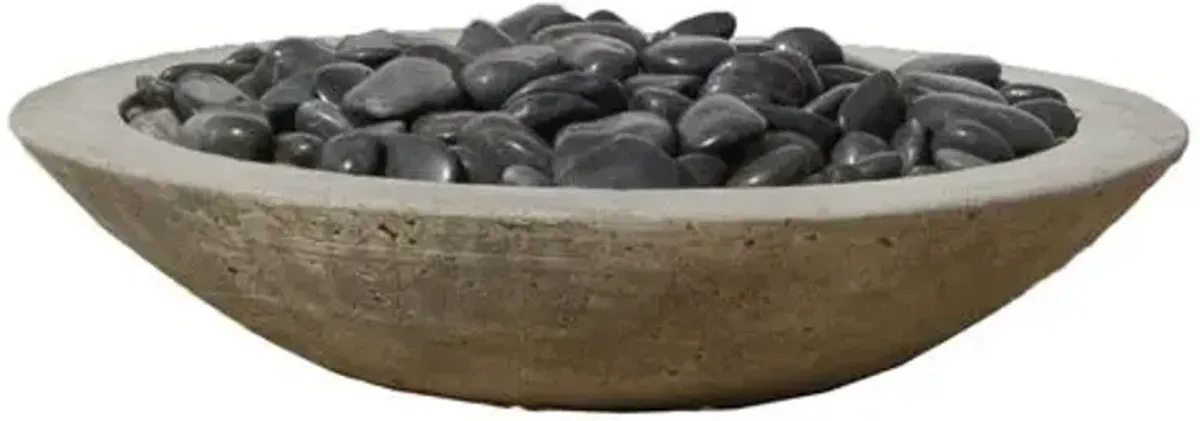 23" Zen Outdoor Bowl - Alpine Stone - Campania International - Gray