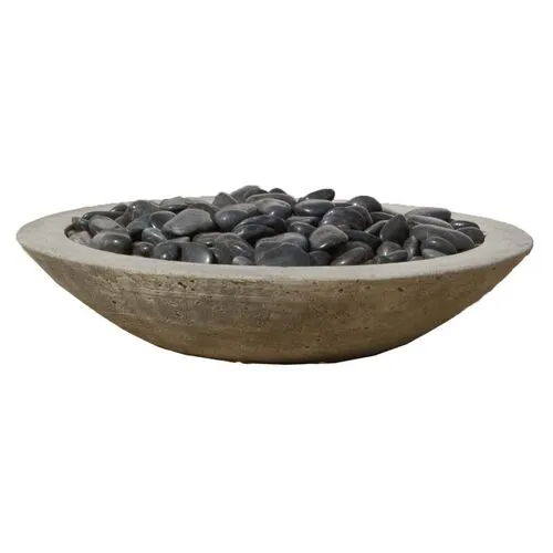 23" Zen Outdoor Bowl - Alpine Stone - Campania International - Gray
