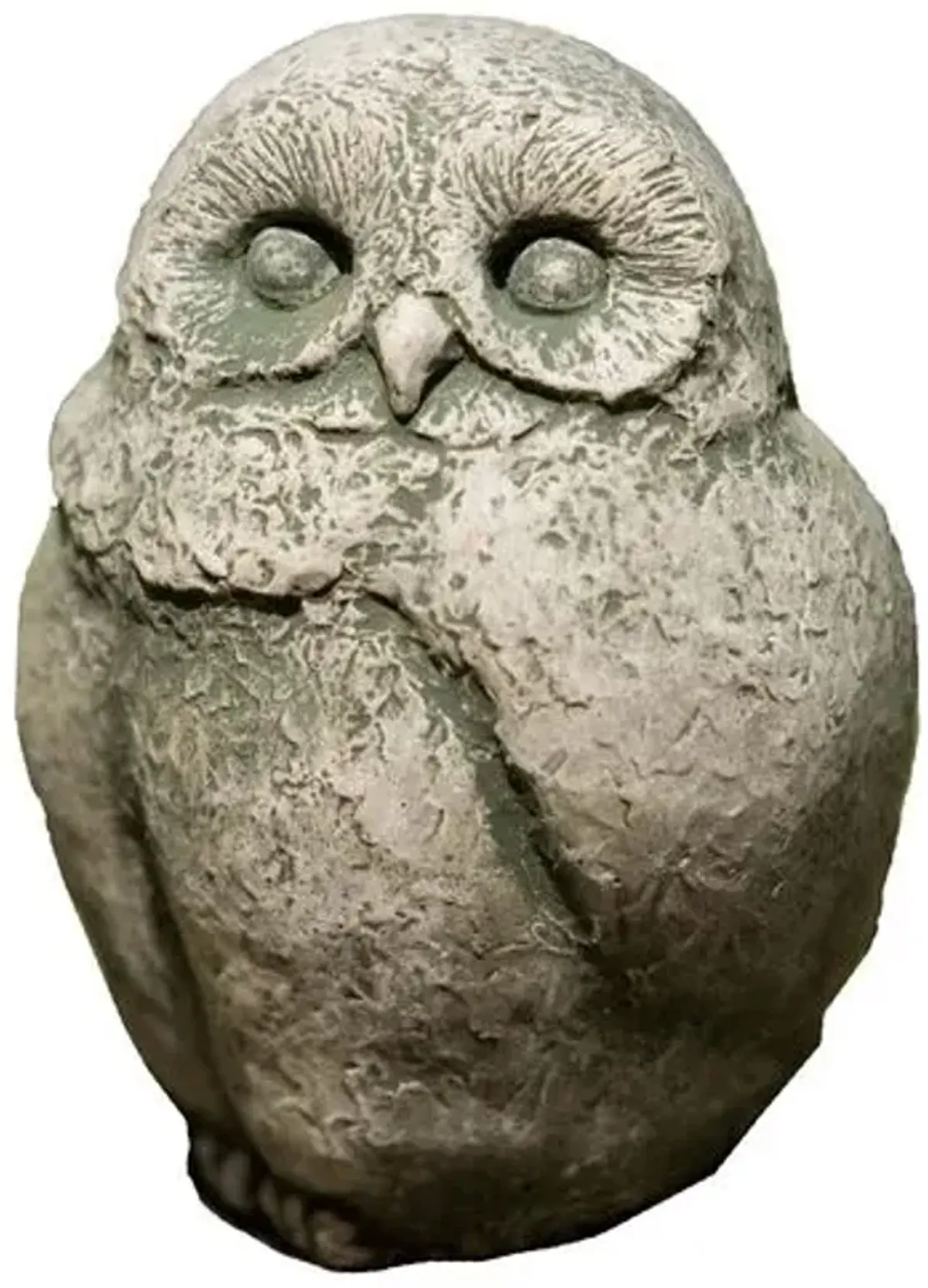 6" Baby Barn Owl Outdoor Statue - Alpine Stone - Campania International - Gray