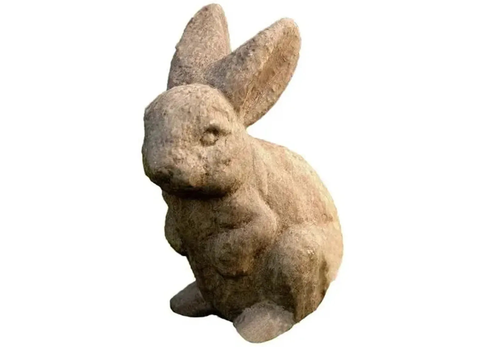 9" Ears Up Outdoor Statue - Aged Limestone - Campania International - Beige