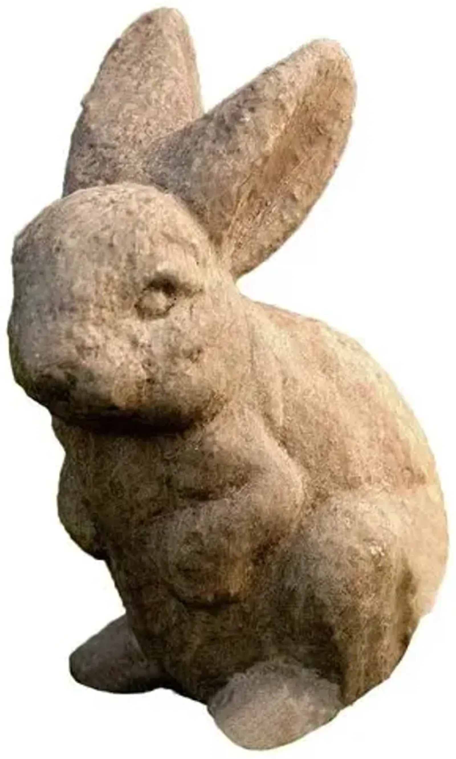 9" Ears Up Outdoor Statue - Aged Limestone - Campania International - Beige