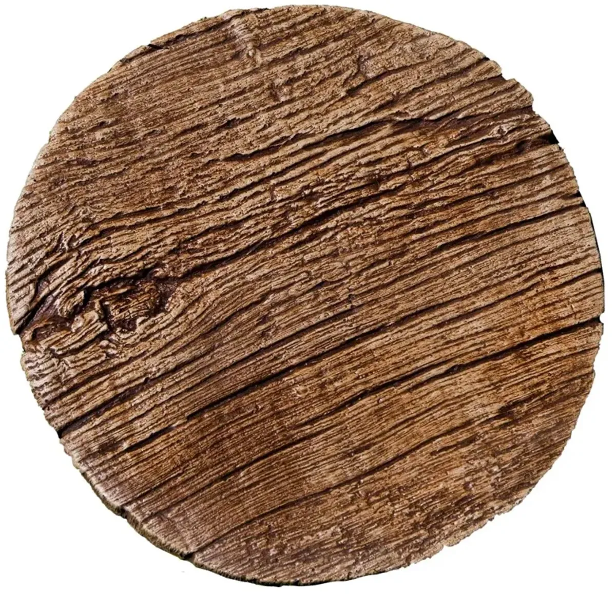 16" Faux-Bois Stepper Outdoor Accent, Brownstone