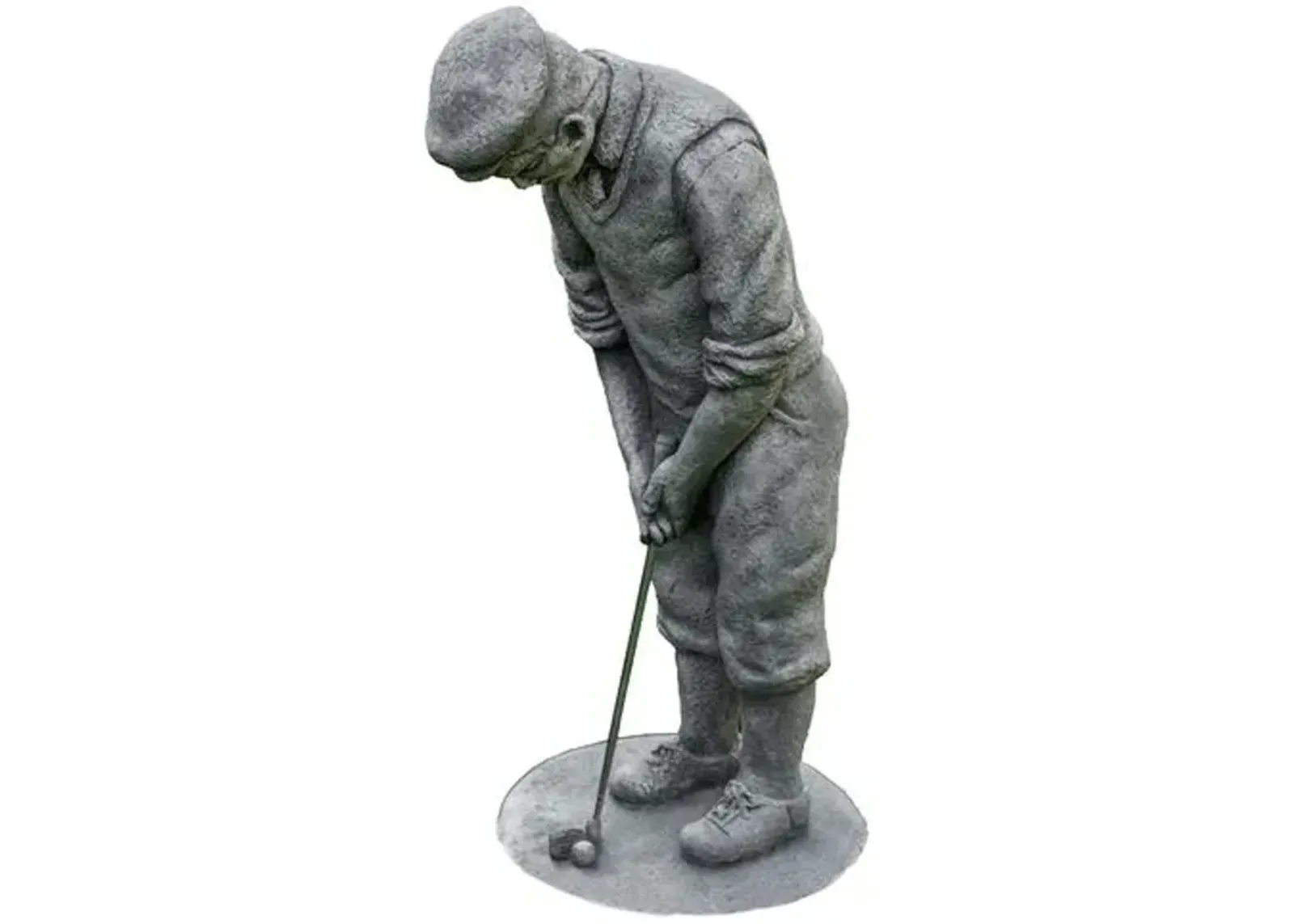 23" Classic Golfer Outdoor Statue - Graystone - Campania International