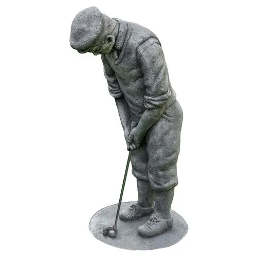 23" Classic Golfer Outdoor Statue - Graystone - Campania International