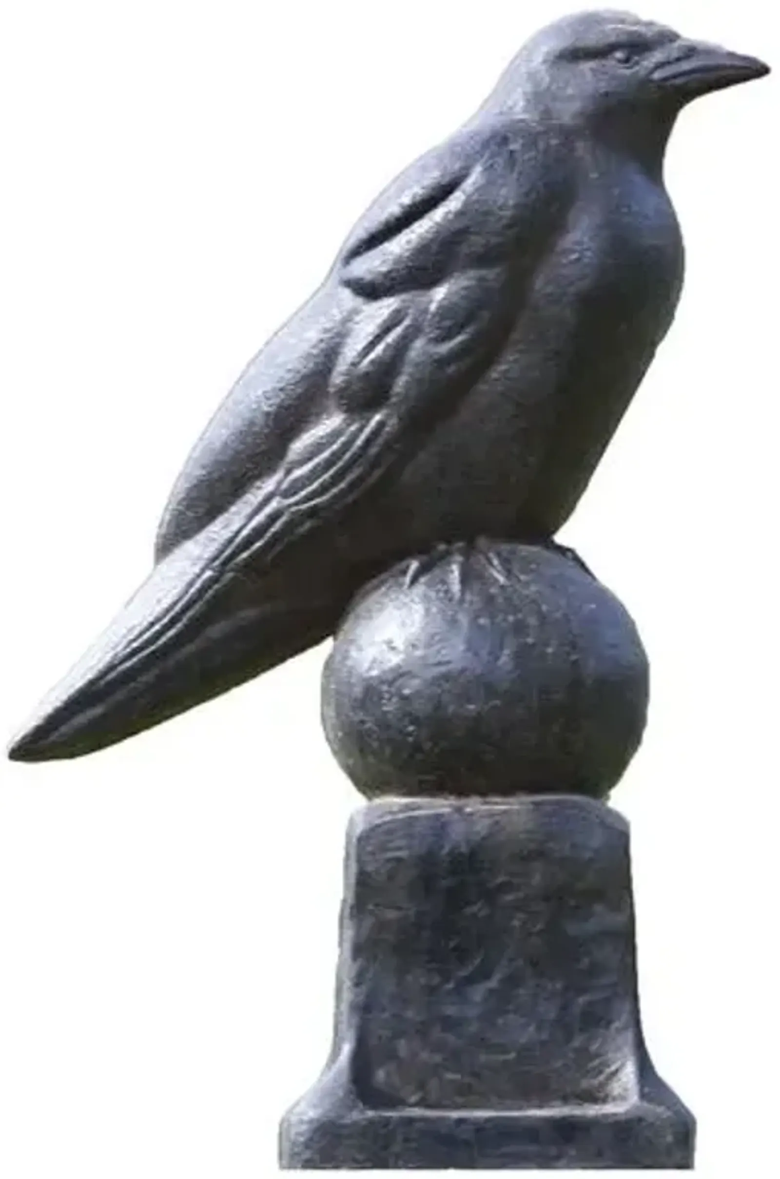 13" Raven Outdoor Statue - Black - Campania International