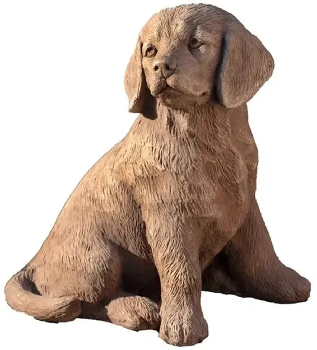 15" Golden Retriever Puppy Statue - Travertine - Campania International - Brown