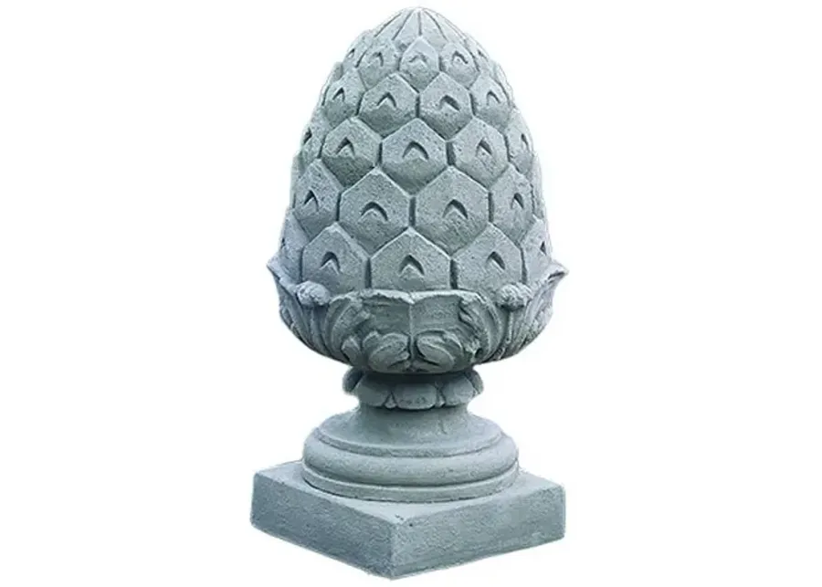 18" Longwood Pineapple Finial Outdoor Statue - Gray - Campania International