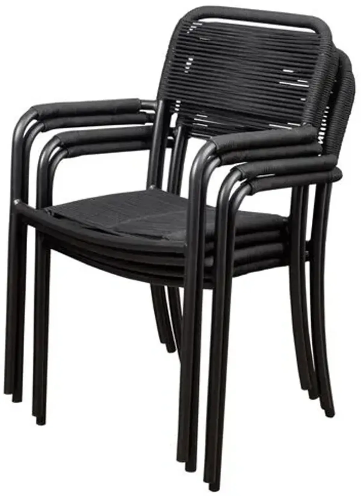 Set of 4 Oosterdam Outdoor Armchairs - Black