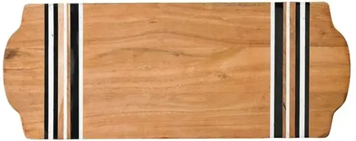 Stonewood Stripe Serving Board - Natural - Juliska - Brown