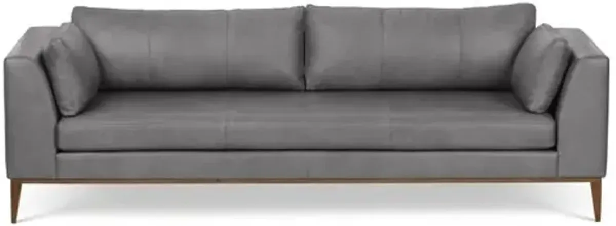 Largo Sofa - Silver Leather