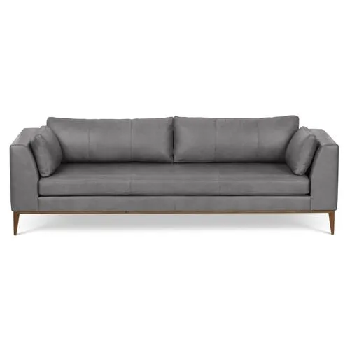 Largo Sofa - Silver Leather