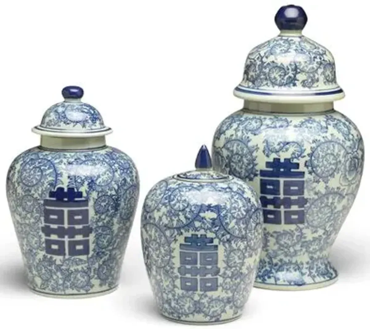 Set of 3 Bella B Jar Set - Blue/White