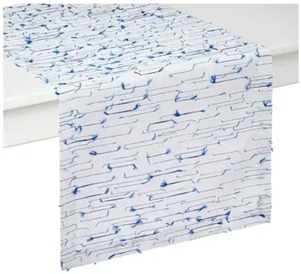 Amalfi Table Runner - Blue/White - Mode Living