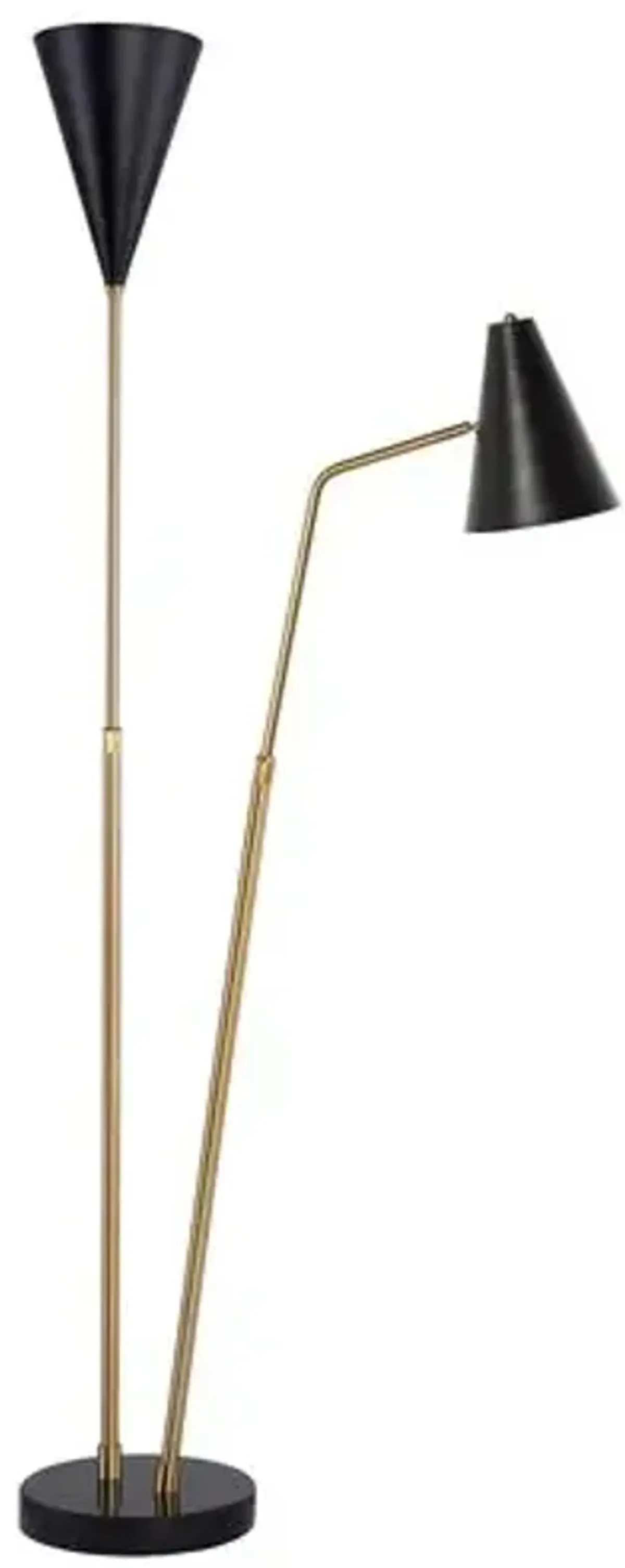 Tobin Floor Lamp - Black/Brass