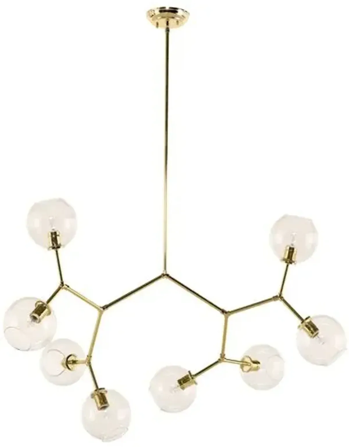 Neutron 8-Light Chandelier - Polished Gold