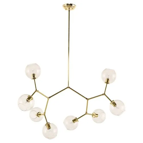 Neutron 8-Light Chandelier - Polished Gold