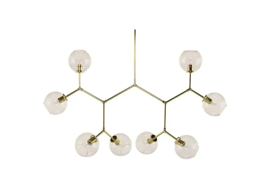 Neutron 8-Light Chandelier - Polished Gold