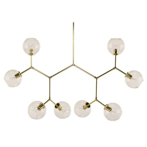 Neutron 8-Light Chandelier - Polished Gold