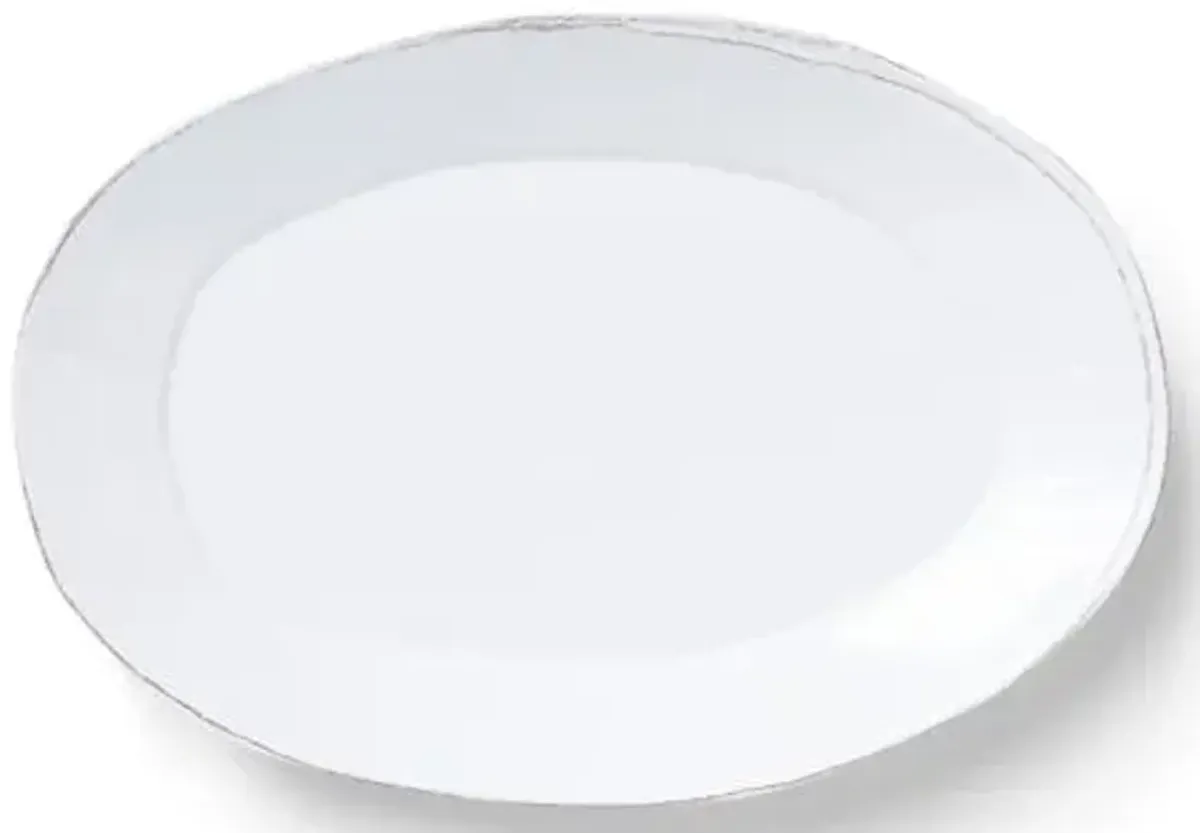 Lastra Melamine Platter - White - VIETRI - Handcrafted