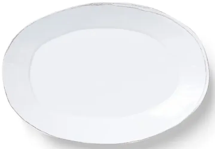 Lastra Melamine Platter - White - VIETRI - Handcrafted